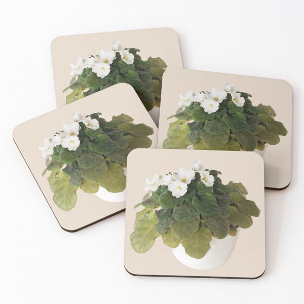 Item preview, White African violets original artwork designed and sold by paragonDesign28.