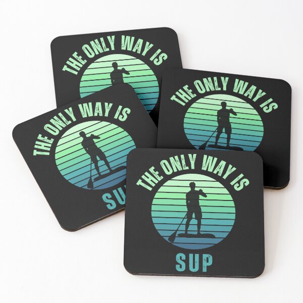 Item preview, The Only Way Is SUP -  with blue tones retro sunset designed and sold by aliveinmiddle.