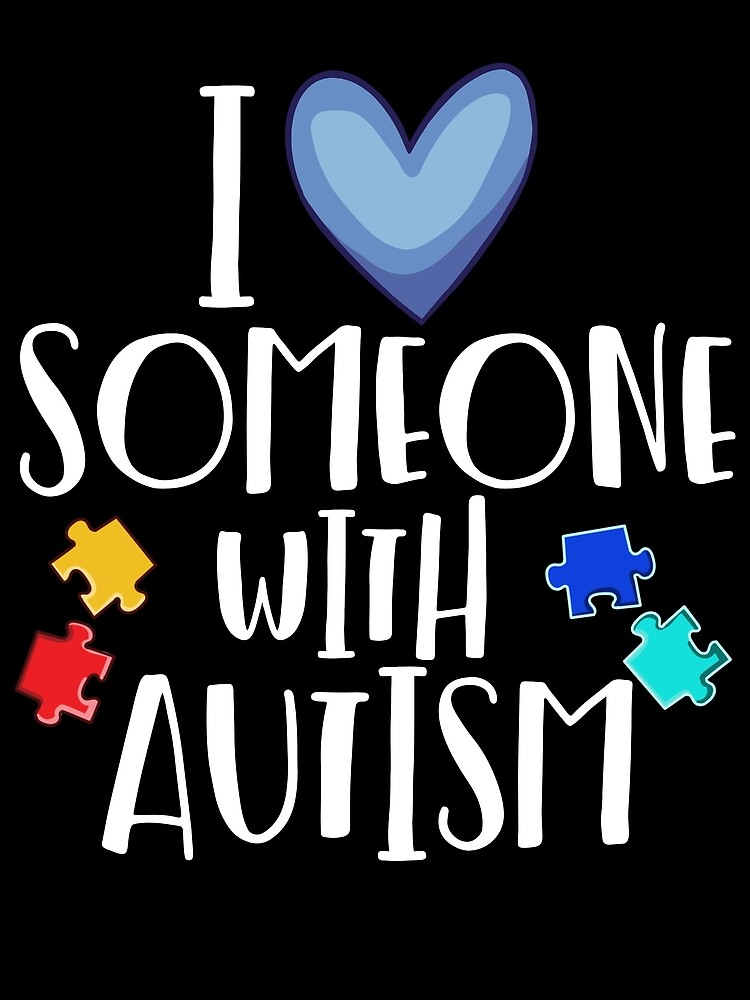 Thumbnail 3 von 3, Tuch, I Love Someone With Autism Blue Heart Autism Awareness Gear designt und verkauft von DynamicDesign.