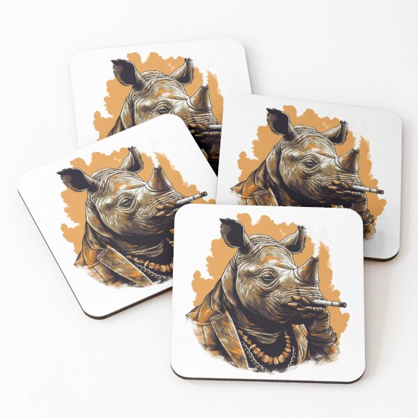 Item preview, Smokin' Rhino: Unleash the Horned Fire! designed and sold by DigitalDream-1.