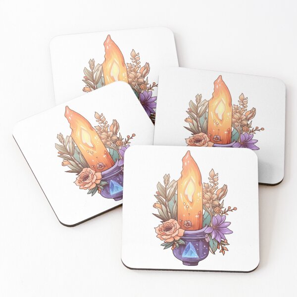 Item preview, Magic candle with flowers and crystal designed and sold by kosmicwoman.