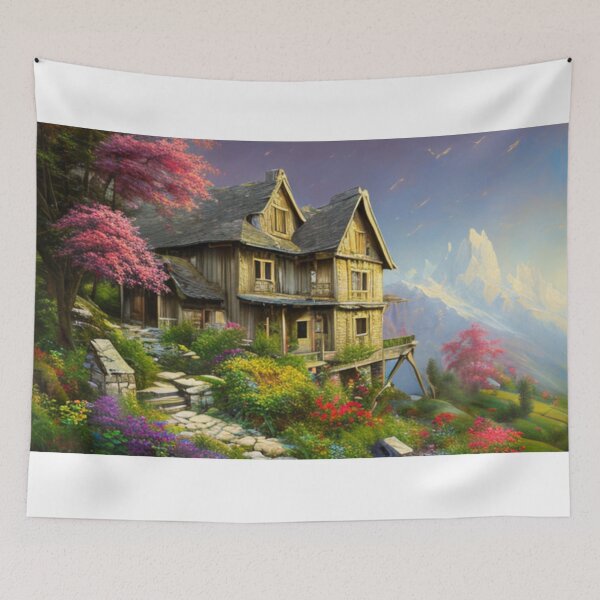 Item preview,   Enchanted Mountain Abode designed and sold by HOMEDESIGNPRINT.
