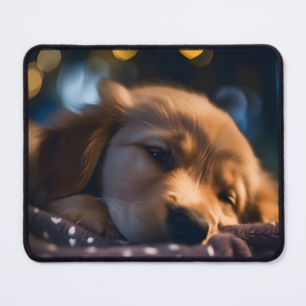 Item preview, Snoozing Starlight: Golden Retriever dormido en medio de luces Bokeh designed and sold by msouthgate.