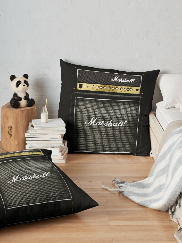 Alternate view of Black and gray color amp amplifier Floor Pillow