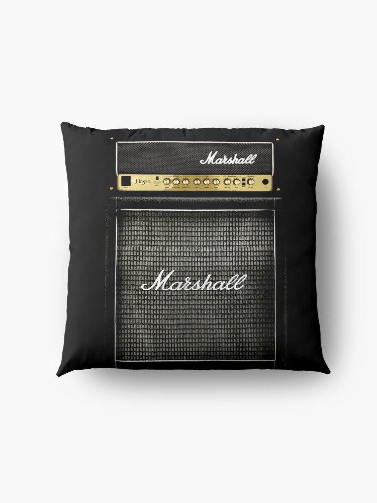 Alternate view of Black and gray color amp amplifier Floor Pillow