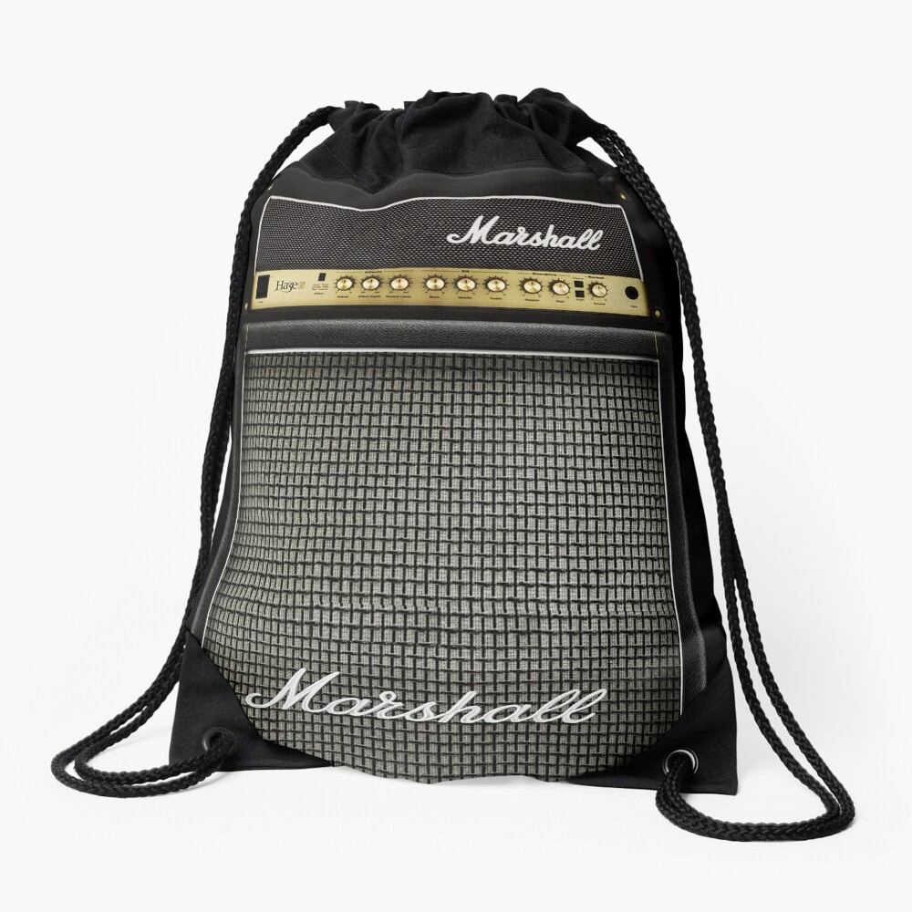 Black and gray color amp amplifier Drawstring Bag