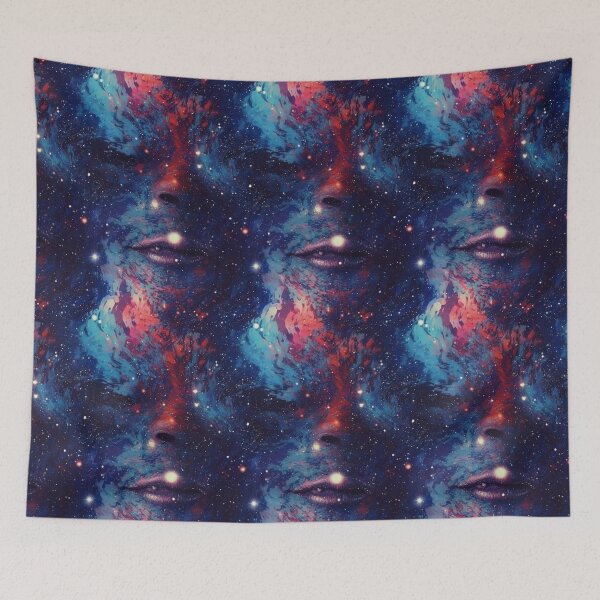 Item preview, Ornate retro style night sky with accented mouth designed and sold by SmileCatalysts.