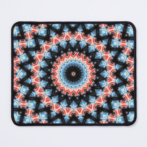 Artikelvorschau, Schwarzer, blauer und roter Mandala-Stern entworfen und verkauft von pASob-dESIGN.