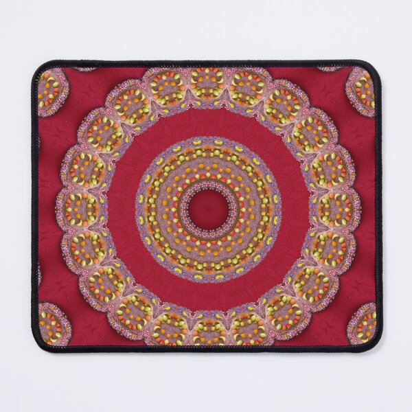 Item preview, Red Gold Yellow rosettes Mandala designed and sold by pASob-dESIGN.