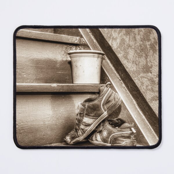 Item preview, old shoes of children on a staircase - sepia designed and sold by pASob-dESIGN.