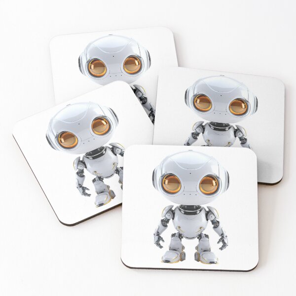 Item preview, Cute White Robot designed and sold by StudioRedKoala.