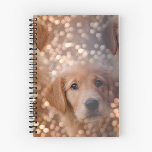 Artikelvorschau, Twilight Dreamer: Fotorealistischer Golden Retriever-Welpe inmitten von Bokeh entworfen und verkauft von msouthgate.