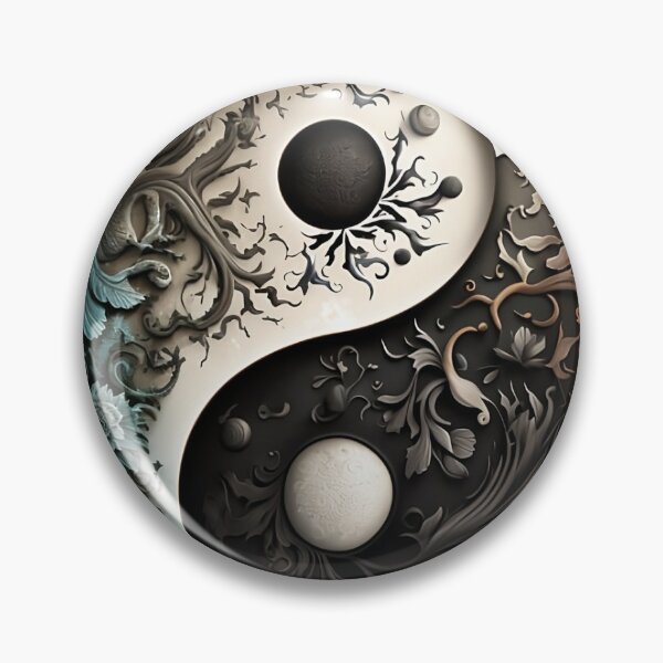 Item preview, Yin yang symbol decorated with fantasy style designed and sold by VeronicArt85.