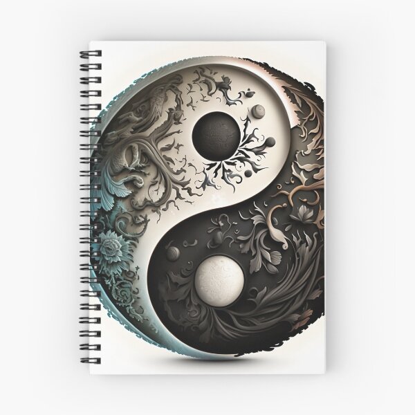 Item preview, Yin yang symbol decorated with fantasy style designed and sold by VeronicArt85.