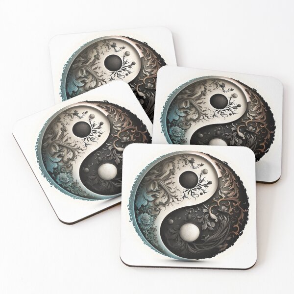 Item preview, Yin yang symbol decorated with fantasy style designed and sold by VeronicArt85.