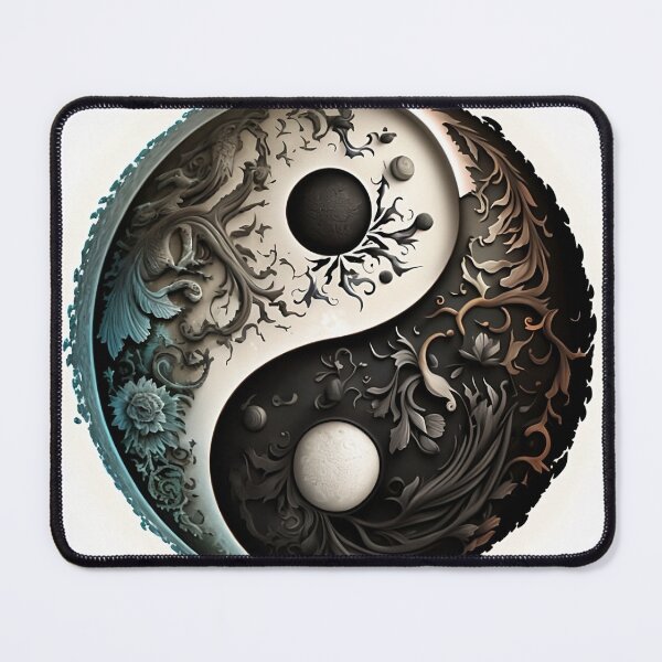 Item preview, Yin yang symbol decorated with fantasy style designed and sold by VeronicArt85.
