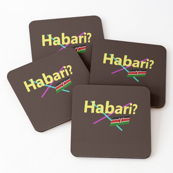 Item preview, Habari (hello in Swahili) abstract design designed and sold by lobodelnoir.