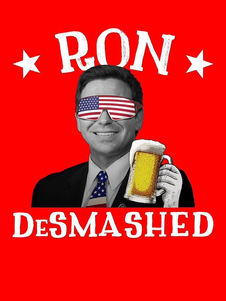Thumbnail 3 von 3, Tuch, Ron DeSmashed Drunk President Ron DeSantis 4th Of July Gear designt und verkauft von DynamicDesign.