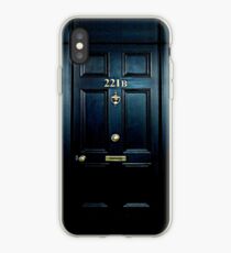 Haunted Blue Door with 221b number iPhone Case