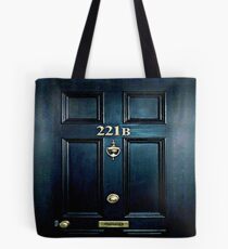Haunted Blue Door with 221b number Tote Bag