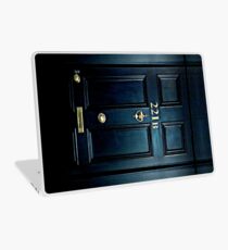 Haunted Blue Door with 221b number Laptop Skin