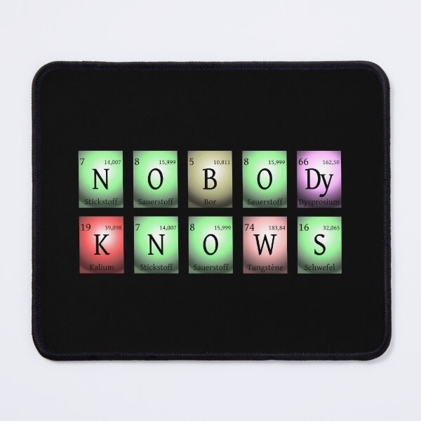Item preview, nobody knows in chemical elements designed and sold by pASob-dESIGN.