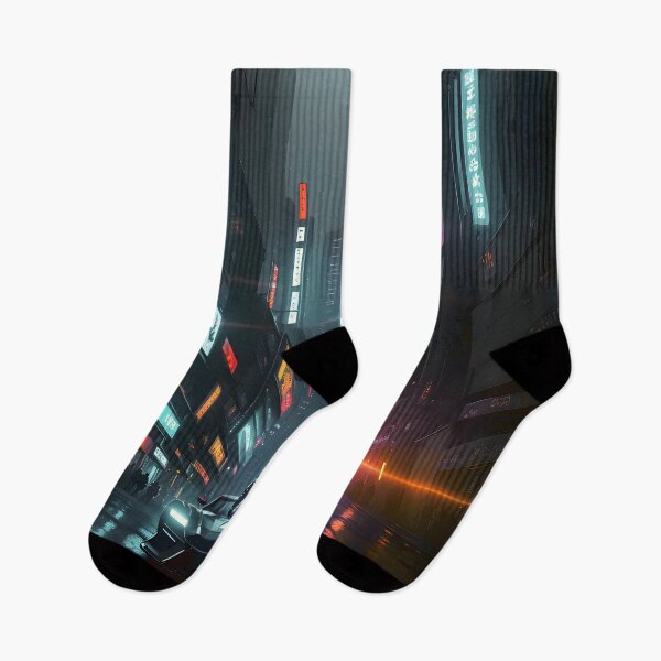 Item preview, Cyberpunk Street Scene at Night designed and sold by worldofwhisper.