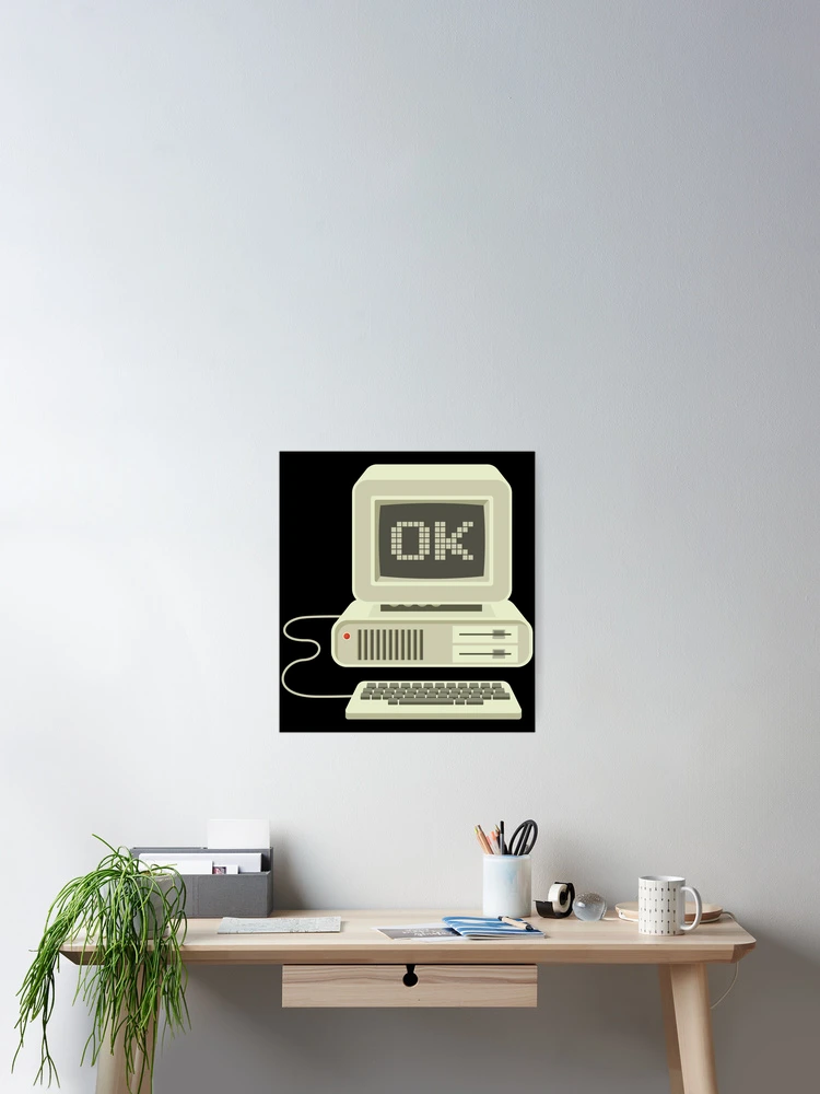 Thumbnail 2 of 3, Poster, OK Computer: Retro Computer Screen with 16 Bit Text designed and sold by hadleyfoo.