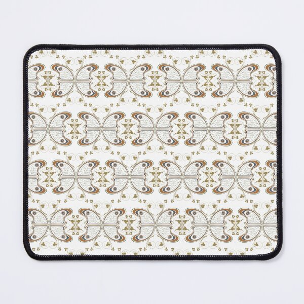 Item preview, Mucha leaf and wing pattern (transparent/white) designed and sold by Rachel Feltman.