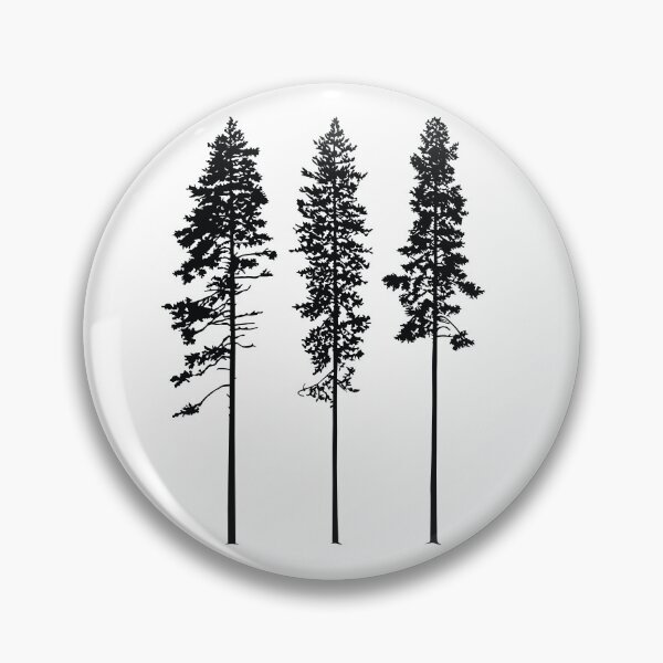 Item preview, Silhouette Of 3 Thin Coniferous Pine Trees  designed and sold by Iryna-Design.