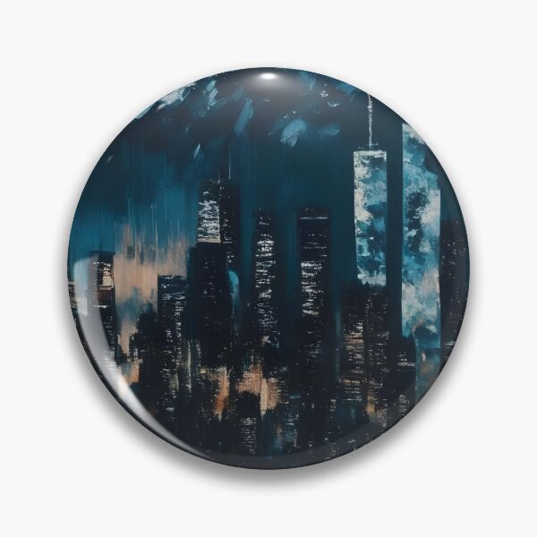 Item preview, Tokyo Skyline Oil painting style art. designed and sold by N1chePrints.