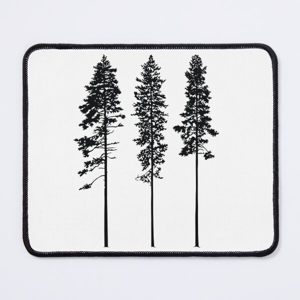 Item preview, Silhouette Of 3 Thin Coniferous Pine Trees  designed and sold by Iryna-Design.