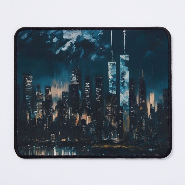 Item preview, Tokyo Skyline Oil painting style art. designed and sold by N1chePrints.