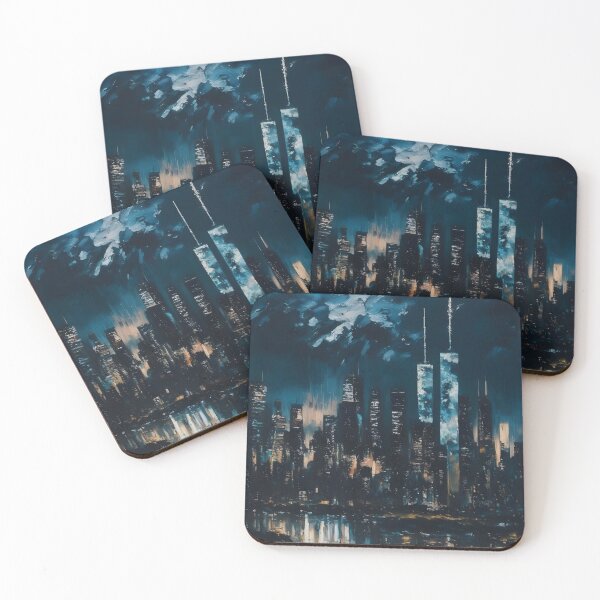 Item preview, Tokyo Skyline Oil painting style art. designed and sold by N1chePrints.