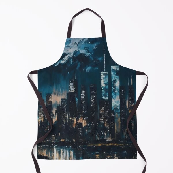 Item preview, Tokyo Skyline Oil painting style art. designed and sold by N1chePrints.