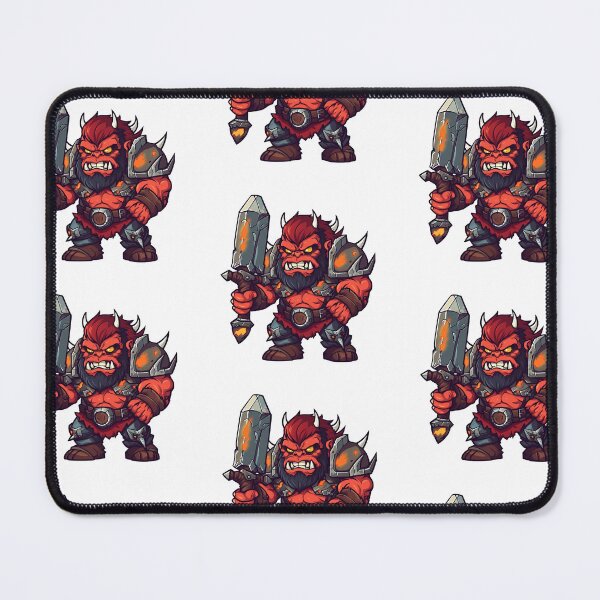 Item preview, Red Orc Warrior With Sword designed and sold by TaurusDigital.