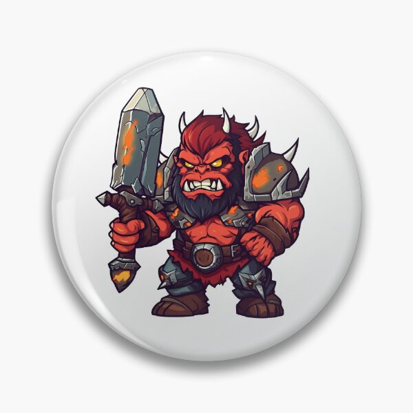 Item preview, Red Orc Warrior With Sword designed and sold by TaurusDigital.