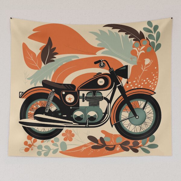 Item preview, Classic motorcycle designed and sold by SleepySquirrel.