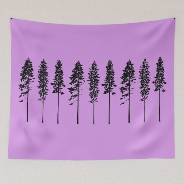 Item preview, Silhouette Of 3 Thin Coniferous Pine Trees  designed and sold by Iryna-Design.