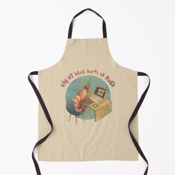Item preview, "Why mY bAcK HurTs sO MuCh" Bad Posture Shrimp designed and sold by Mazarineart.