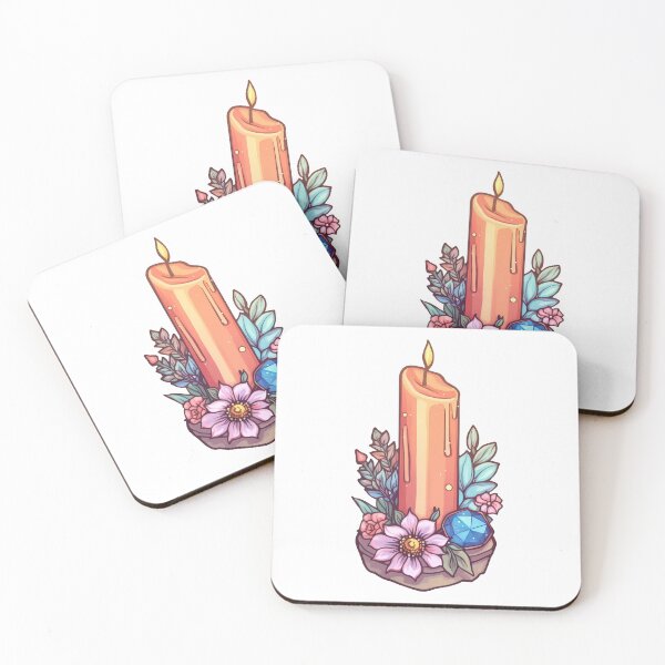 Item preview, Magic candle with flowers and crystal designed and sold by kosmicwoman.