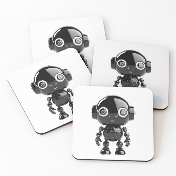 Item preview, Cute Black Robot designed and sold by StudioRedKoala.