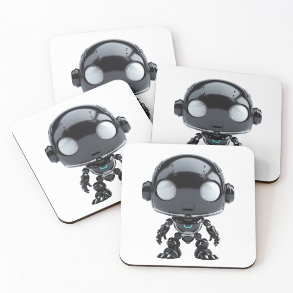 Item preview, Cute Black Robot designed and sold by StudioRedKoala.