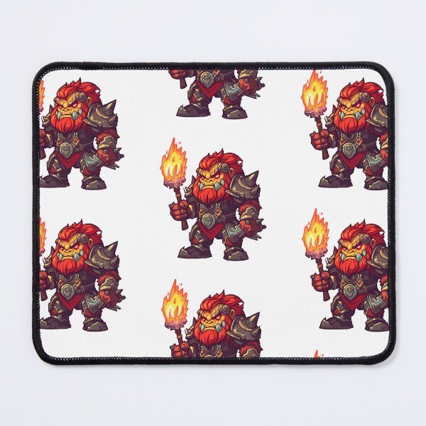 Item preview, Red Orc Warrior With A Torch designed and sold by TaurusDigital.