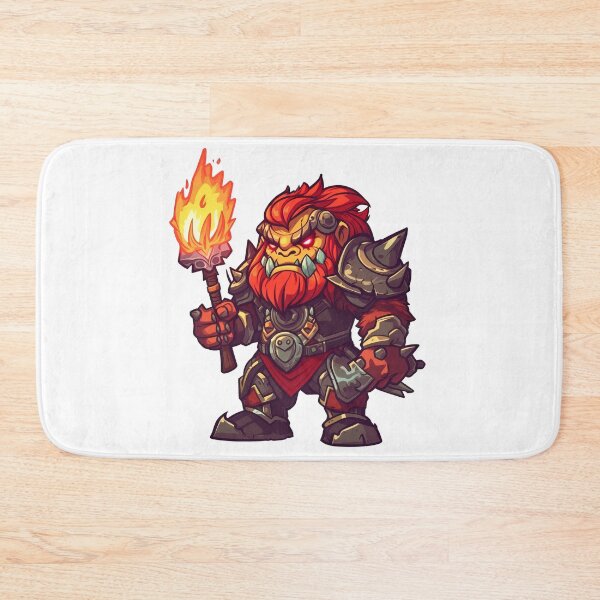 Item preview, Red Orc Warrior With A Torch designed and sold by TaurusDigital.