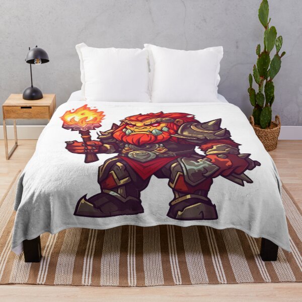 Item preview, Red Orc Warrior With A Torch designed and sold by TaurusDigital.