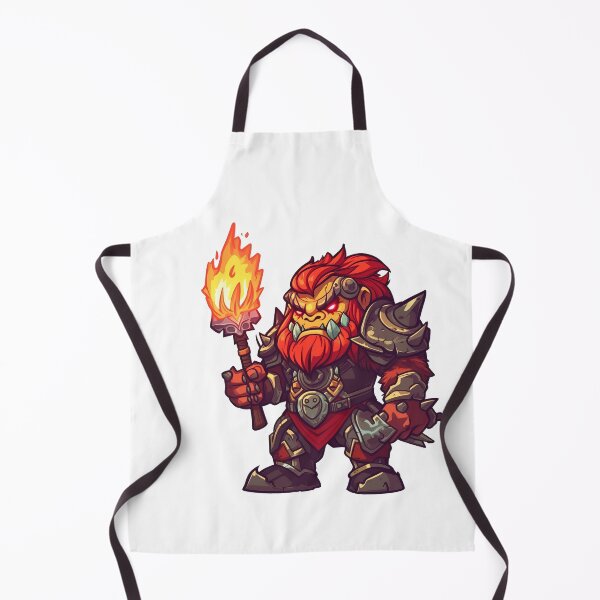 Item preview, Red Orc Warrior With A Torch designed and sold by TaurusDigital.