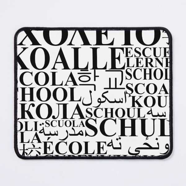 Item preview, The word school in different languages. designed and sold by pASob-dESIGN.