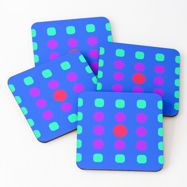 Item preview, Red Dots on Blue1 designed and sold by GEOMETRIC ART .