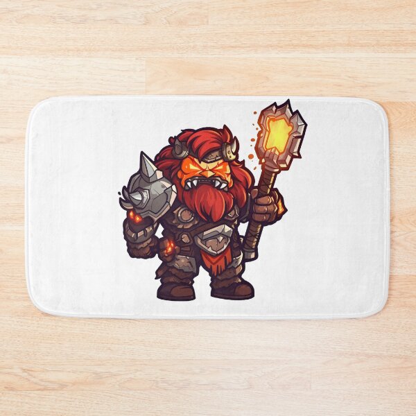 Item preview, Red Orc Warrior With Fire Mace designed and sold by TaurusDigital.
